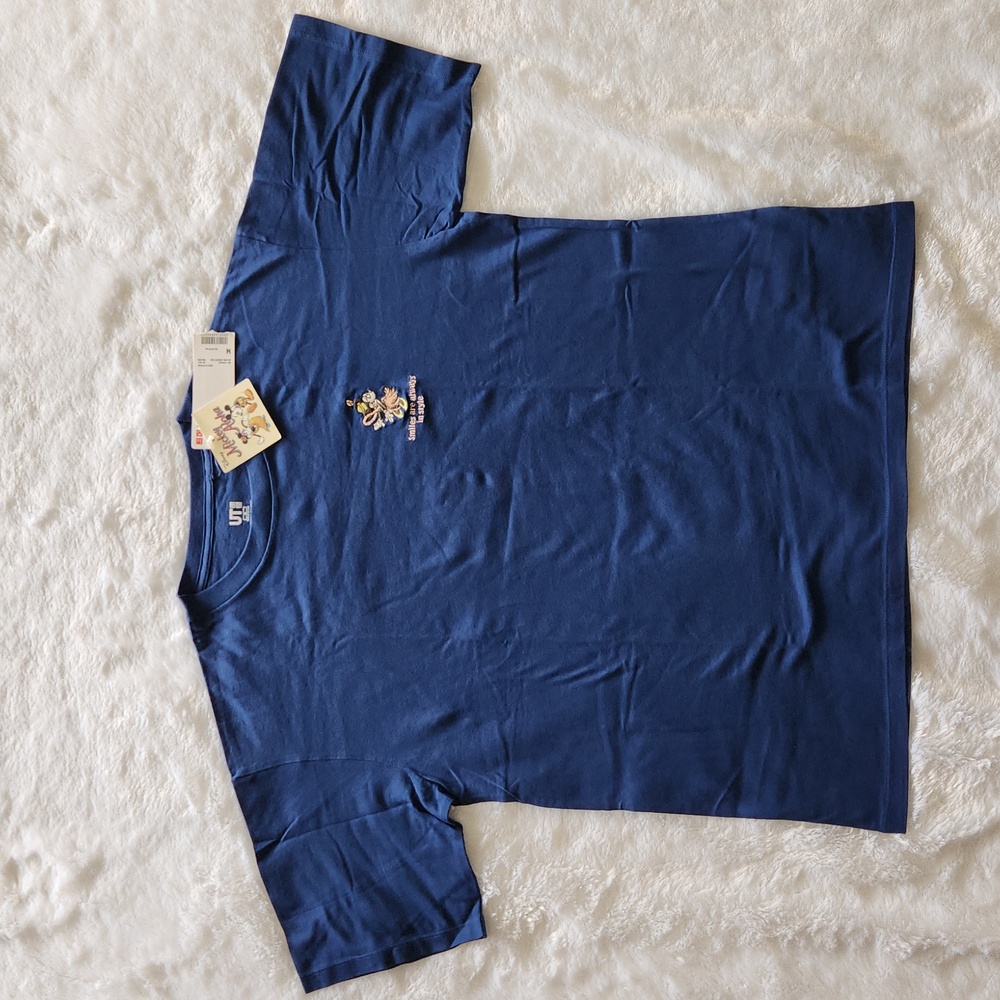 Uniqlo Embroidered Mickey Aloha Short Sleeve T-Shirt